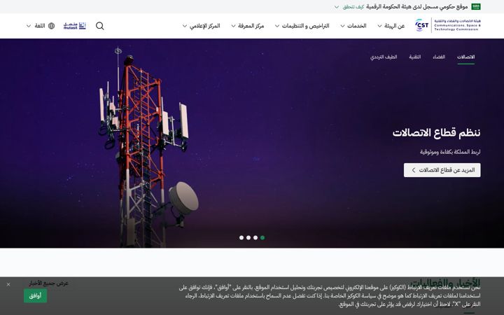 Screenshot of cst.gov.sa