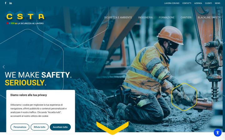 Screenshot stránky csta-sicurezza.it