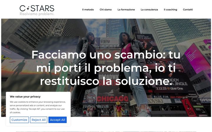 Screenshot stránky cstars.it