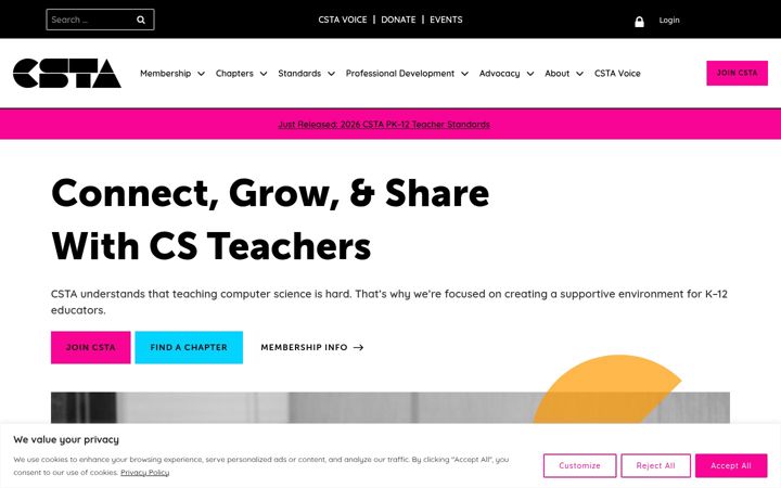 Screenshot of csteachers.org