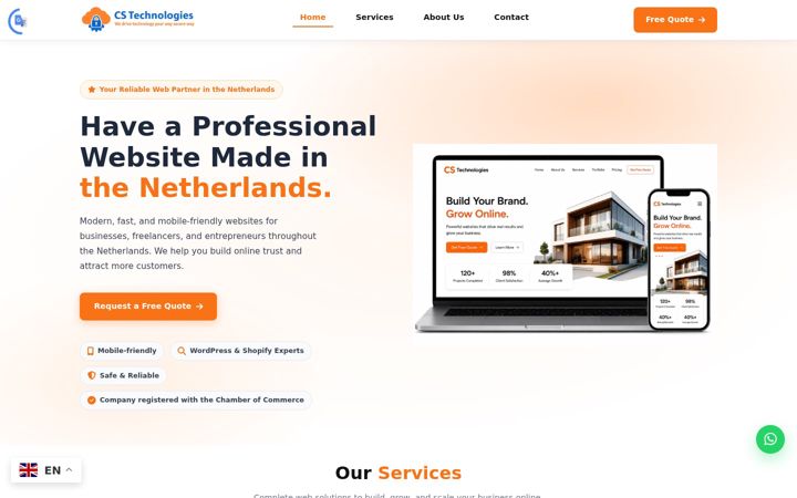 Screenshot of cstechnologies.nl