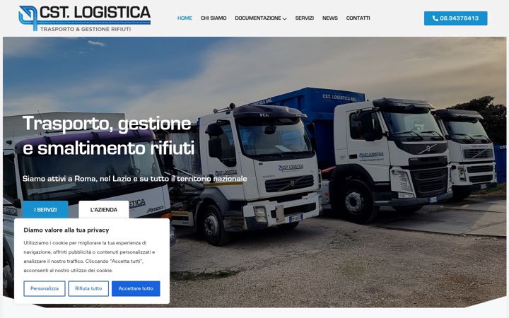 Screenshot stránky cstlogisticasrl.it
