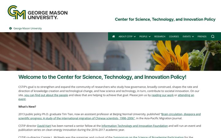 Screenshot of cstp.gmu.edu