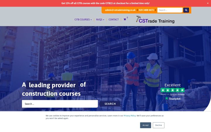 Screenshot of cstradetraining.co.uk