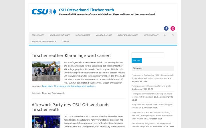 Screenshot of csu-tirschenreuth.de