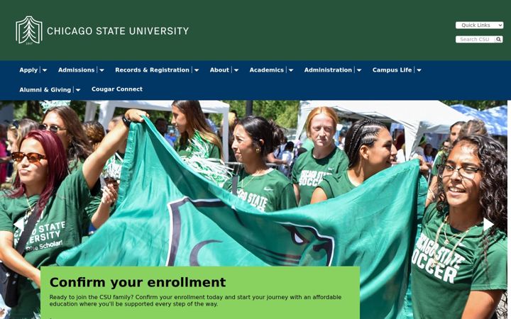 Screenshot of csu.edu