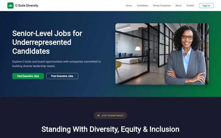 Screenshot of csuitediversity.com