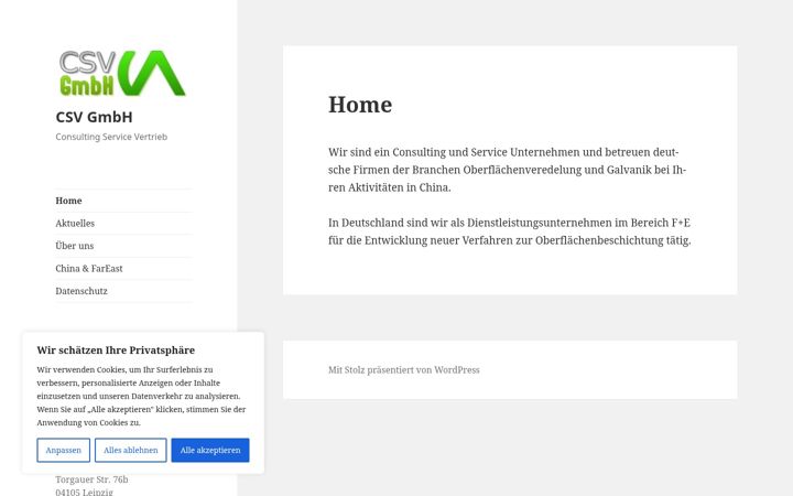 Screenshot of csv-gmbh.net