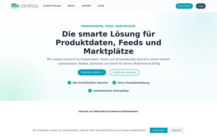 Screenshot of csv4you.com