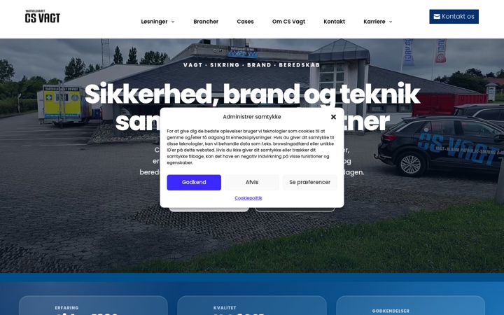 Screenshot of csvagt.dk