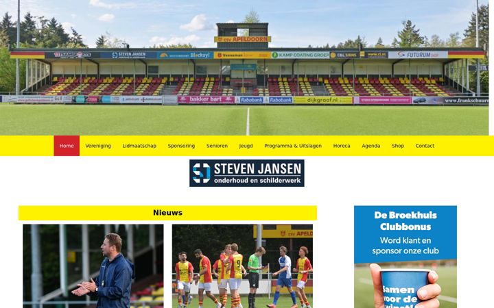Screenshot di csvapeldoorn.nl