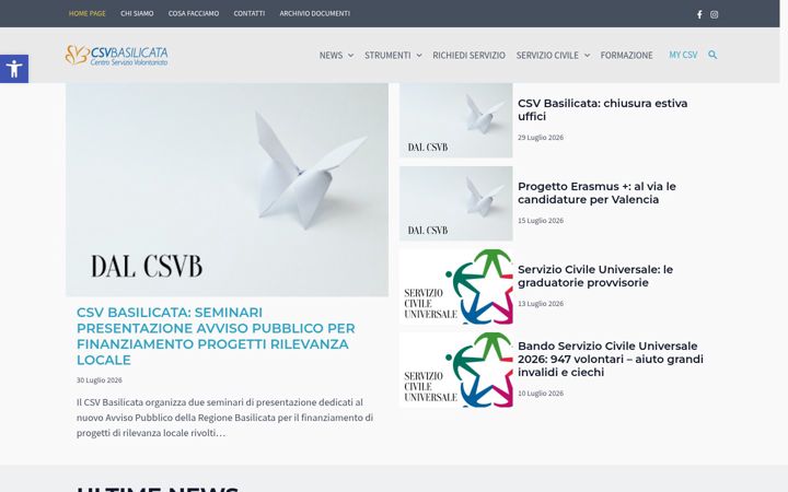 Screenshot of csvbasilicata.it
