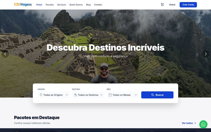 Screenshot of csviagens.com.br