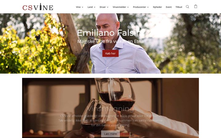 Screenshot of csvine.dk