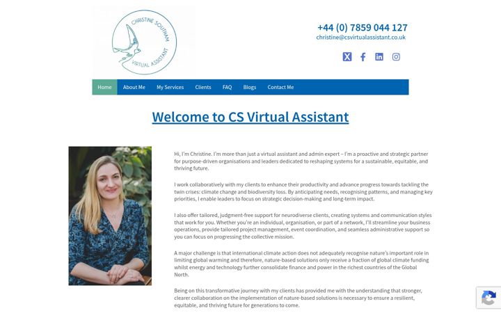 Екранна снимка на csvirtualassistant.co.uk