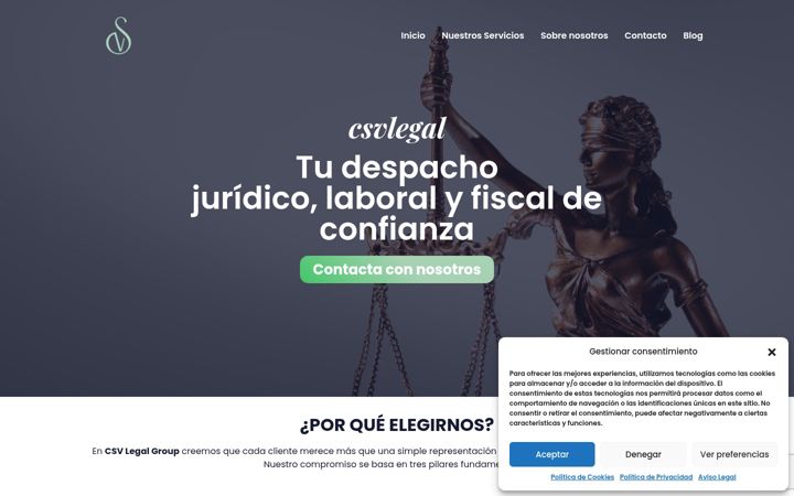 Captură de ecran a csvlegal.es