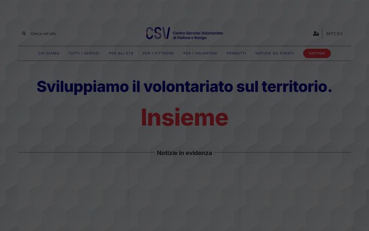 Screenshot of csvpadova.org