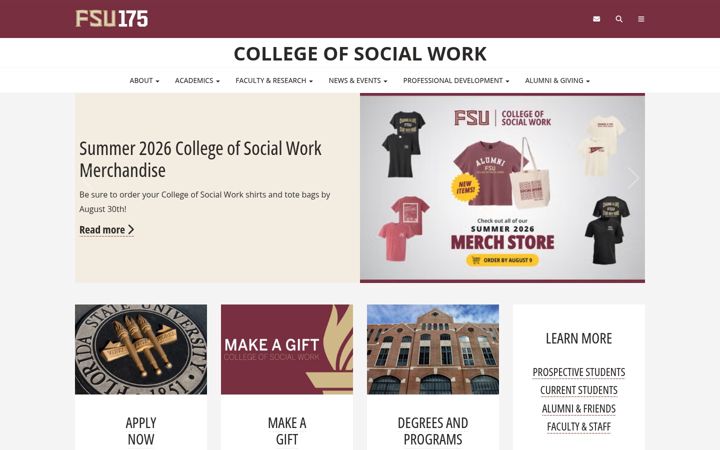 Screenshot of csw.fsu.edu