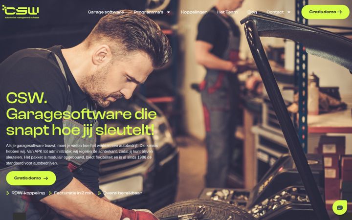 Screenshot di csw.nl