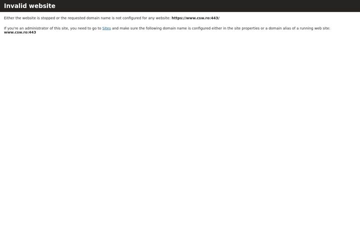Screenshot of csw.ro