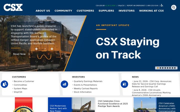 Ekraanipilt saidist csx.com