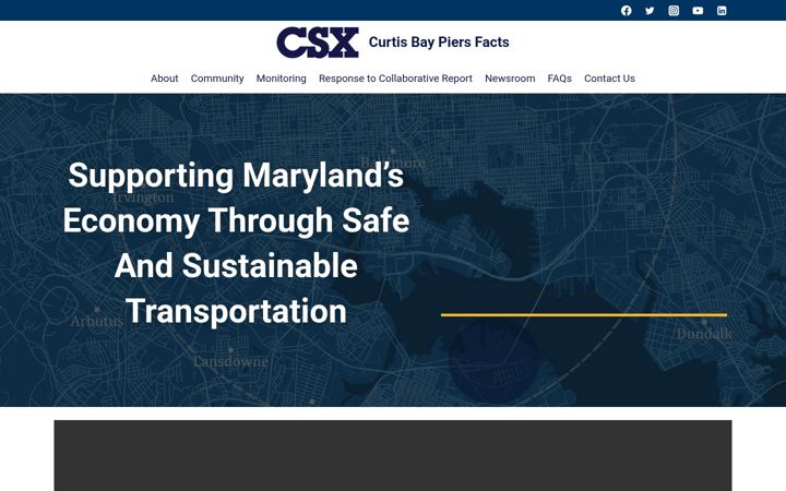 Screenshot of csxcurtisbayfacts.com