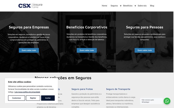 Screenshot di csxinsure.com.br