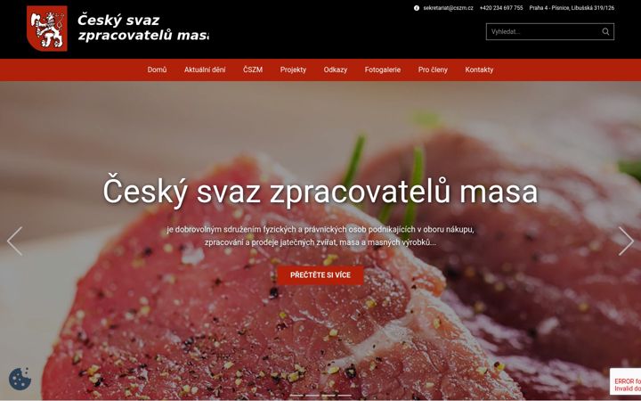Екранна снимка на cszm.eu