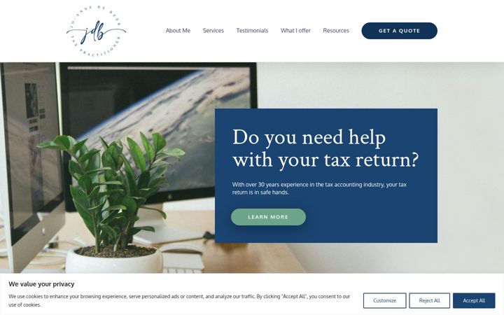 Snímek obrazovky ct-taxpractitioner.co.za