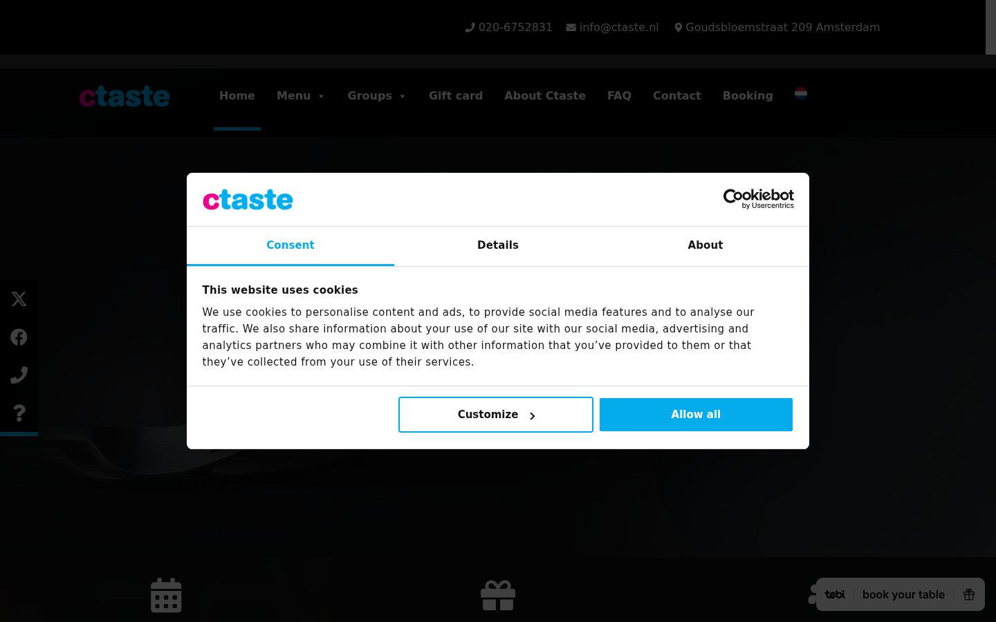Screenshot tal-banner tal-kunsens muri qabel kwalunkwe interazzjoni