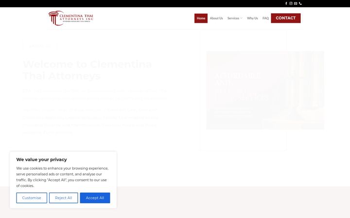 Екранна снимка на ctattorneys.co.za