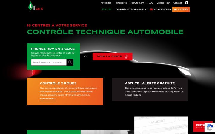 Captură de ecran a ctauto87.fr