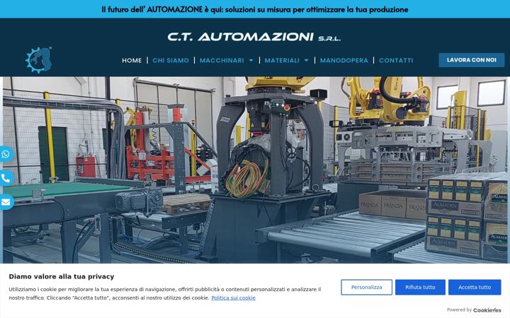 Screenshot of ctautomazionisrl.it