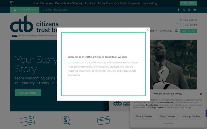 Screenshot of ctbconnect.com