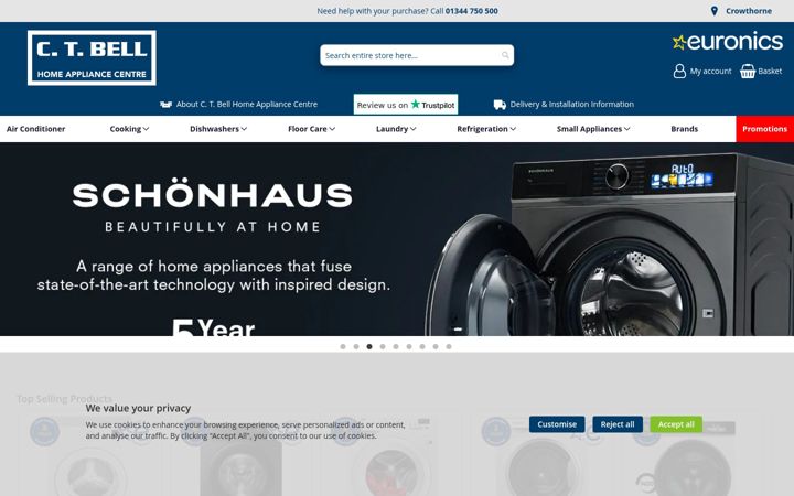 Screenshot von ctbell.co.uk