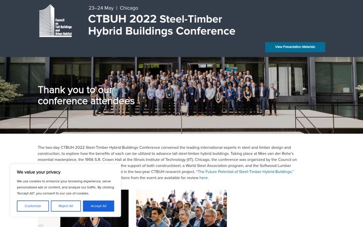 Screenshot of ctbuhsteeltimber.com