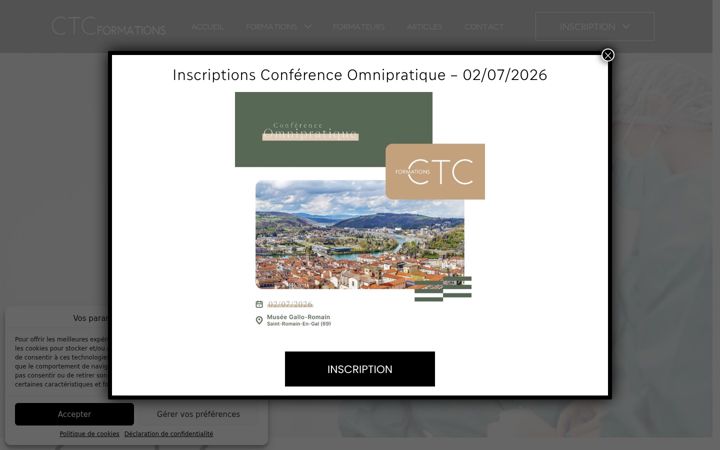 Captură de ecran a ctc-formations.fr