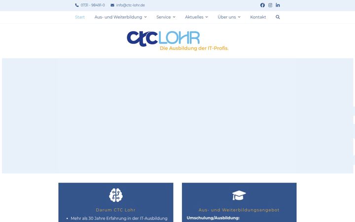 Screenshot of ctc-lohr.de