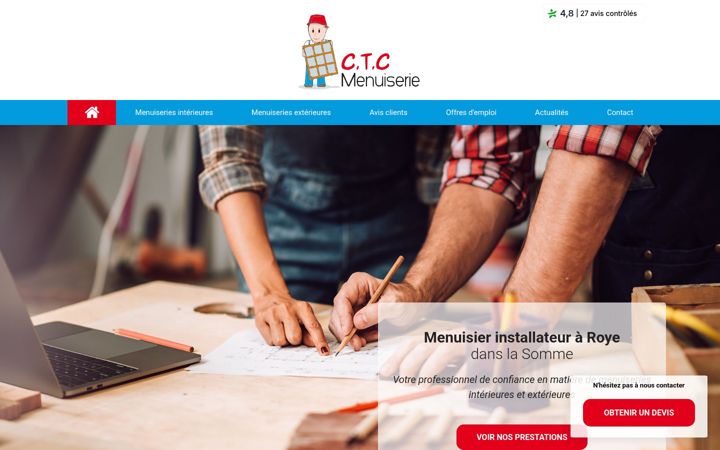Screenshot of ctc-menuiserie.fr