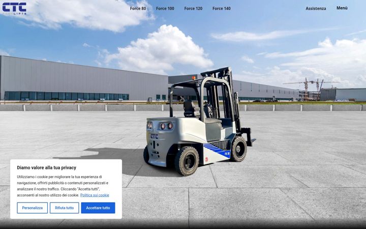 Screenshot of ctccarrellielevatori.it