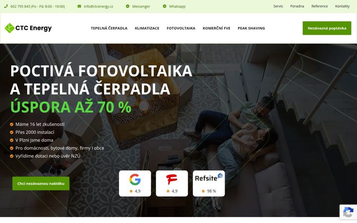 Skärmbild av ctcenergy.cz