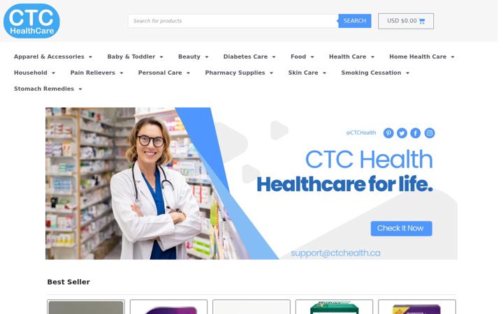 Screenshot of ctchealth.ca