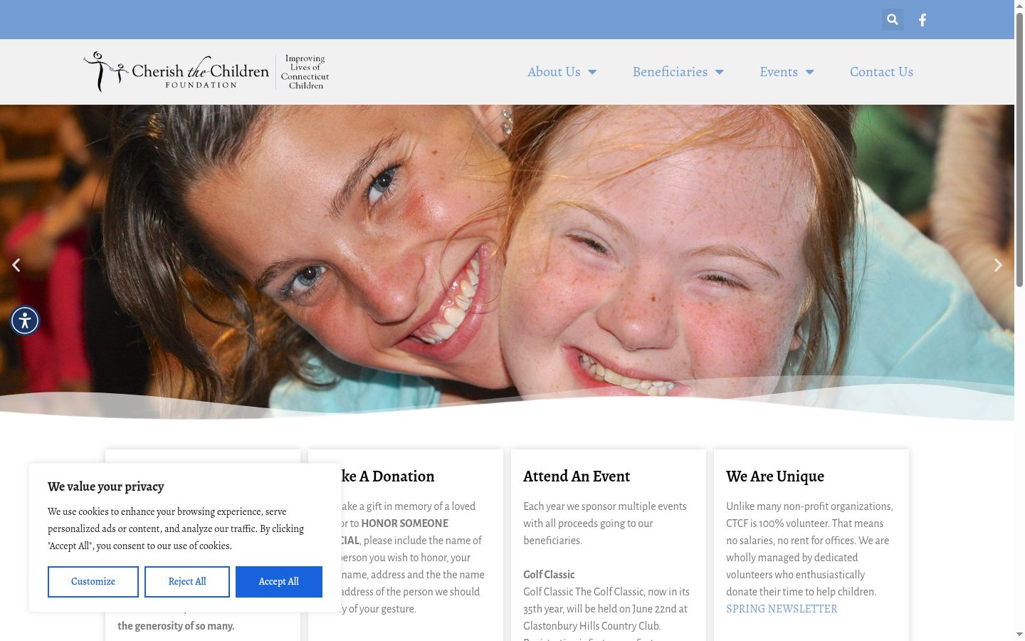 Screenshot tal-banner tal-kunsens muri qabel kwalunkwe interazzjoni