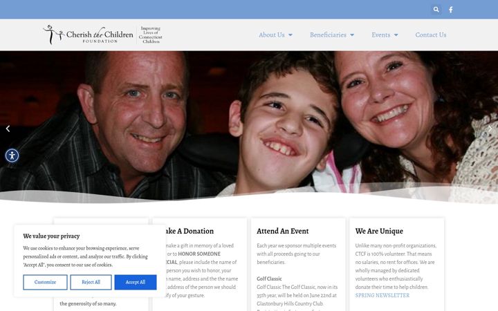 Screenshot of ctchildren.org