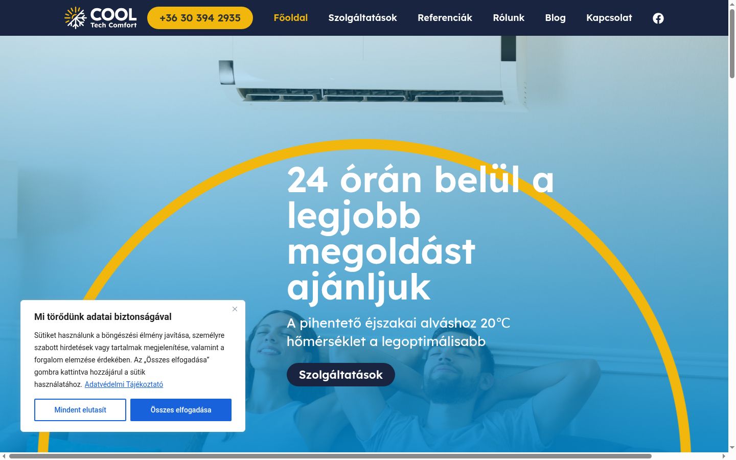 Screenshot des Einwilligungsbanners vor jeglicher Interaktion