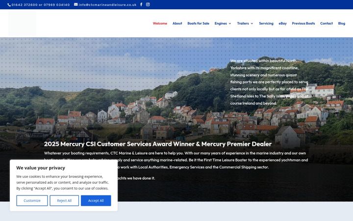 Screenshot von ctcmarineboatsales.co.uk