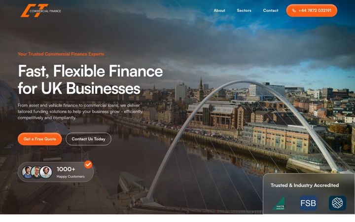 Screenshot of ctcommercialfinance.com
