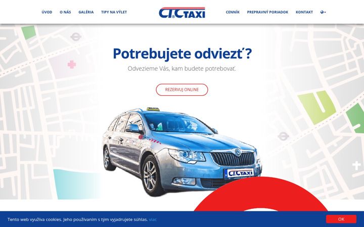 Screenshot of ctctaxi.sk
