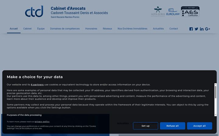 Ekraanipilt saidist ctd-avocats.fr