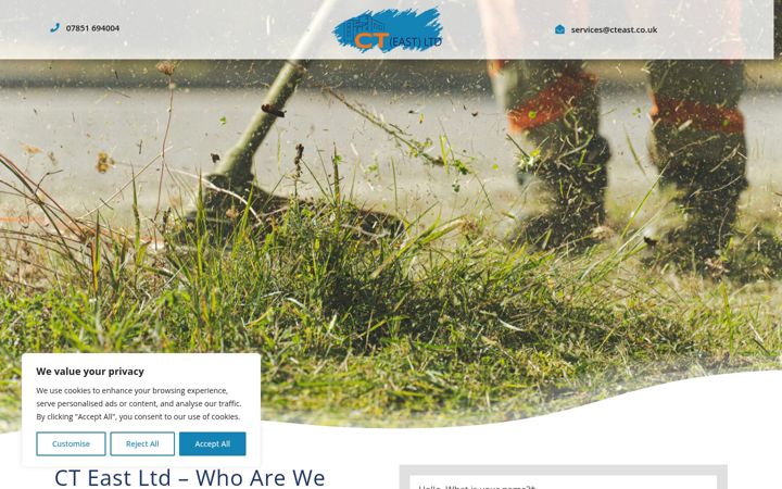 Screenshot of cteast.co.uk